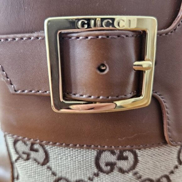 NWT Gucci GG Canvas Brown Monogram Ankle Boots - Picture 7 of 14